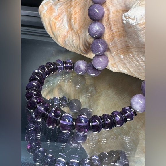 ALEXANDRITE + LAVENDERS CHALCEDONY NECKLACE - Picture 4 of 16